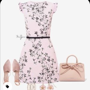 Miss Selfridge Pink Floral Print Shift Dress